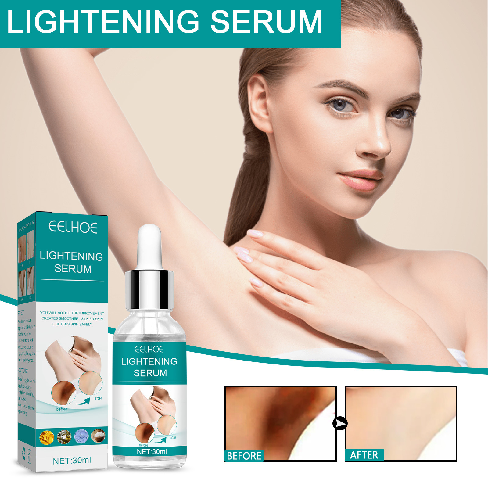 EELHOE beauty essence crema per macchie nere ascella bianca ginocchio riparazione della pigmentazione della pelle del corpo_voghion.com