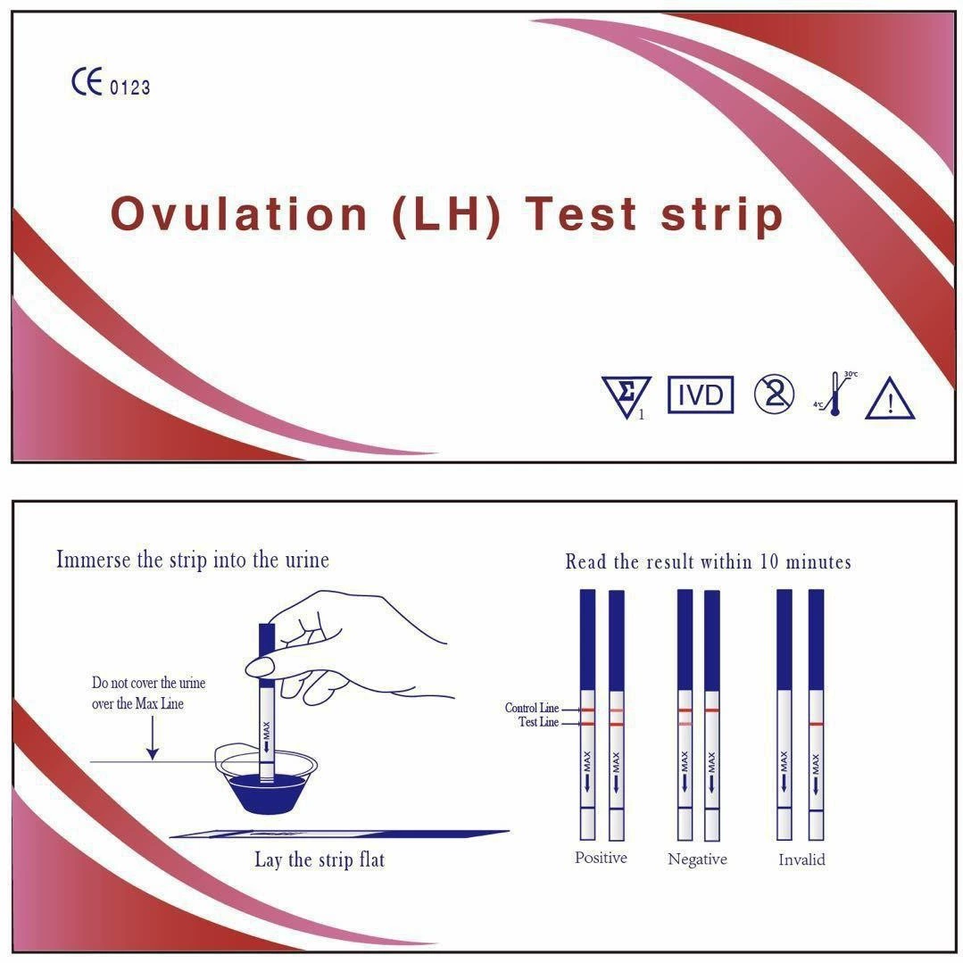 Производитель поставляет тест-полоски для овуляции на английском языке только для продажи за пределами Китая