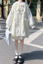 日系可爱奶时尚毛呢外套女秋冬季2025新款小个子中长款呢子大衣