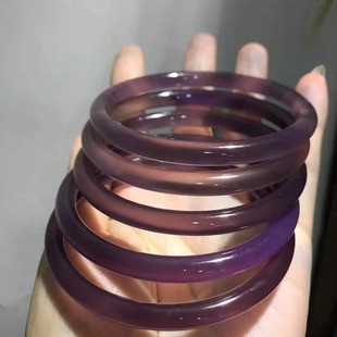 Emperor purple bold version 6MM red emerald green chalcedony bracelet ice agate jade bracelet delicate round bar bracelet