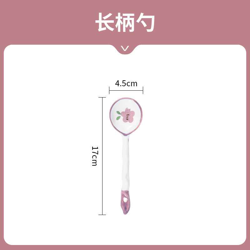 碗の高い顔の値の紫萱の花の釉薬の下で色彩の陶磁器の食器の碗の皿の組み合わせの家庭用の卸売りの贈り物のスープの碗の双耳|undefined