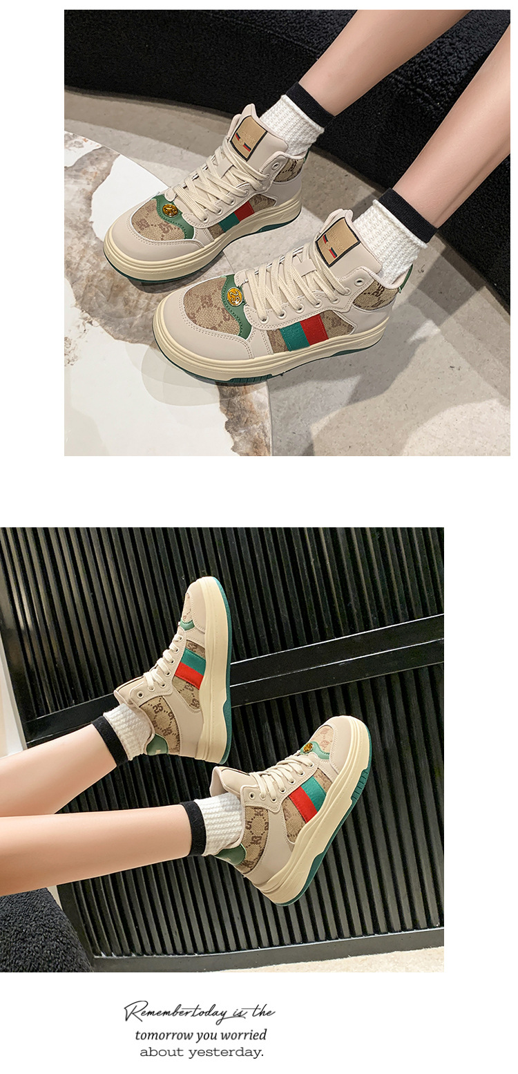 Scarpe alte da donna con suola spessa, sneakers retrò color block, nuove scarpe da donna autunno 2023, scarpe sportive e casual comode e versatili_voghion.com