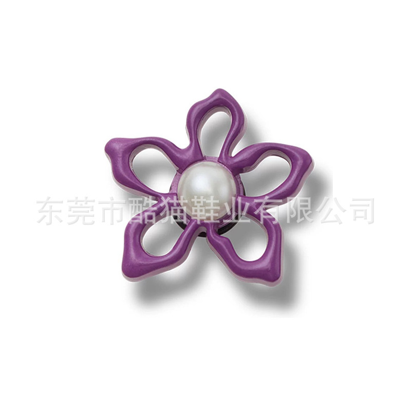 新款洞洞鞋鞋花蝴蝶花朵配饰cross配件卡洛驰鞋扣金属吊坠鞋饰|undefined