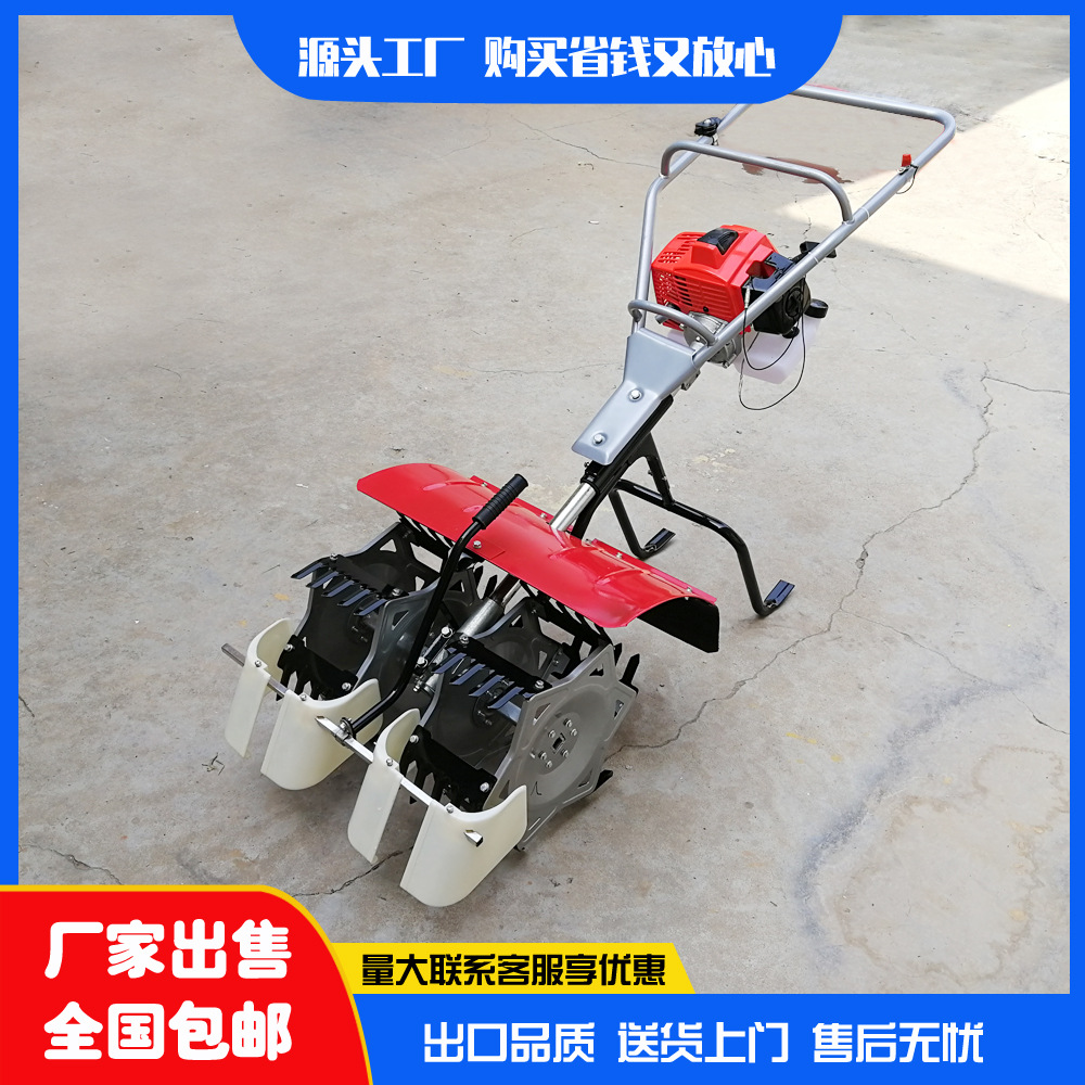 批发水田除草机 2行3行稻田割草机 自走式有机稻田锄草机