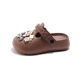 Children's Outer Wear Soft Flat Shoes with Shit Feeling Beach Shoes Women's Summer New Cute Girl's Heart Rhinestone EVA Hole Shoes