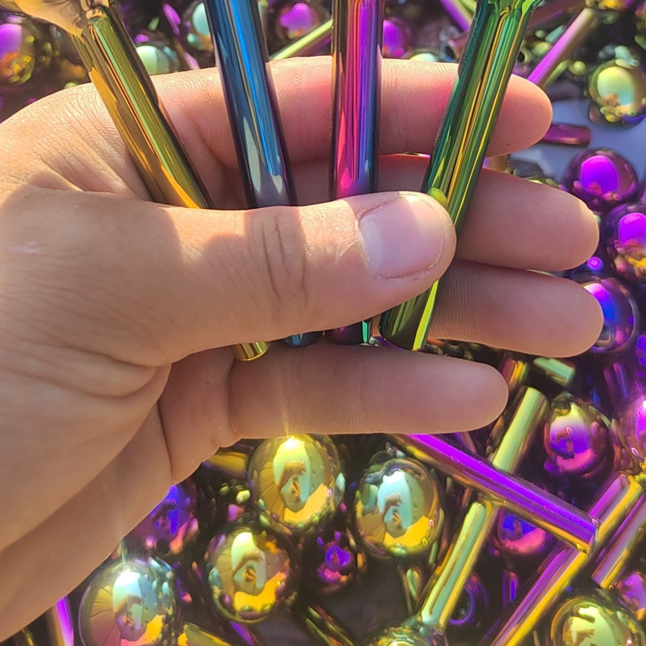 Креативные красочные соломинки из гальванического стекла, красочные морозостойкие и термостойкие, трансграничные, бестселлеры из боросиликатного стекла.