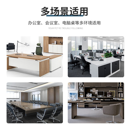 Aluminum alloy computer desk cable hole threading hole with flip cover square brush dustproof home improvement hardware accessories threading box