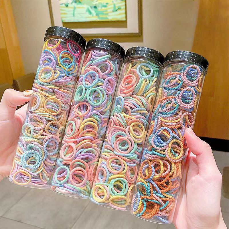Banda para el cabello para niños cuerda para el cabello Anillo para el pulgar banda de goma corbata femenina cuerda para el cabello cubierta de cuero femenina cuerda para el cabello de alta elasticidad accesorios para el cabello caliente