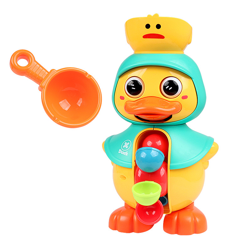 Juguete de Baño para Bebés con Forma de Pato, Molino de Agua Giratorio, Pato Pequeño, Juego de Agua para Niños, Rociador de Agua, Pato Grande para Niños y Niñas
