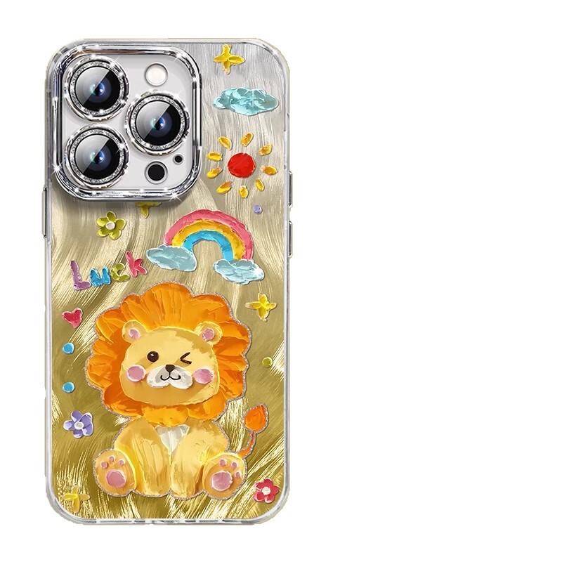 Yusha Happy Dumbo Apple 16 携帯電話ケース 新しい iPhone15 グリッターパウダー レンズフィルム付き 16pro|undefined