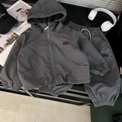 儿童2025外套夏装夏季男女童连帽两件套宝宝休闲外套洋气套装