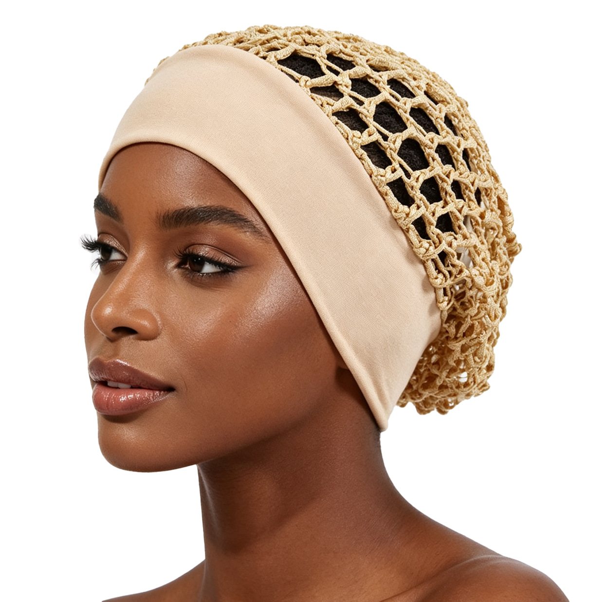 Amazon's new cross-border knitted hollow-out wide-brim elastic African cap