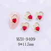 Three dimensional fake nails for manicure for nails, accessory, metal nail decoration for St. Valentine's Day