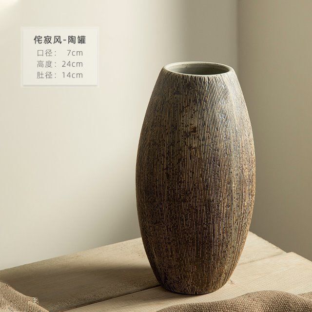 Retro Threaded Japanese Style Home Modern Entrance Simple Old B&B Living Room Stoneware Handmade Ornaments Dried Flower Ceramics Retro Threaded Japanese Style Home Modern Entrance Simple Old B&B Living Room Stoneware Handmade Ornaments Dried Flower Ceramics