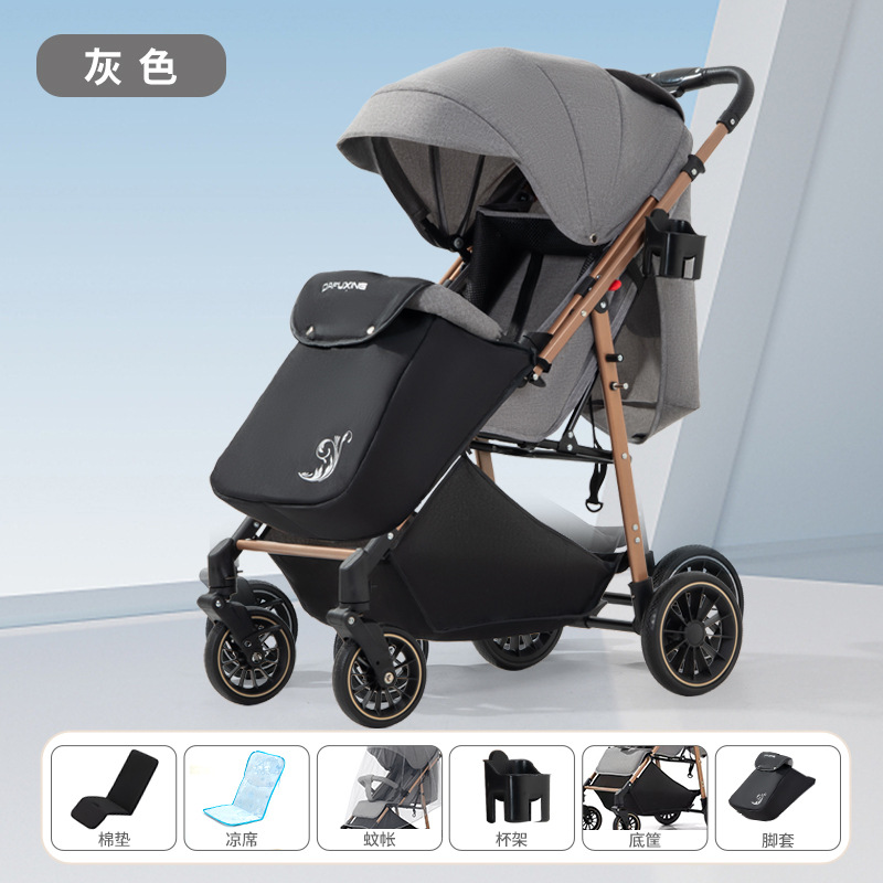 cochecito para bebés que se puede sentar y acostar, coche plegable ligero para bebés de dos vías amortiguador para recién nacidos para caminar artefacto mágico
