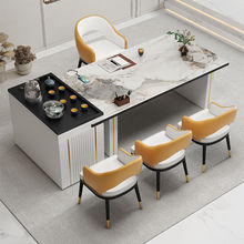 岛台餐桌椅组合一体现代办公茶桌家用餐台小户型餐桌椅吃饭桌泡茶
