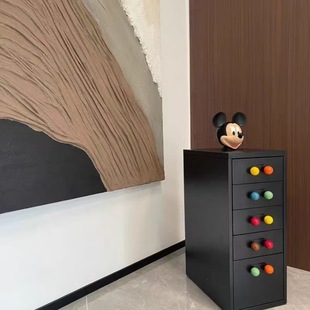 Wrought Iron Storage Cabinet Living Room Bedroom Girl's Multi-Layer Drawer Cabinet Girl's Cute Snack Cabinet Slit Movable Locker
