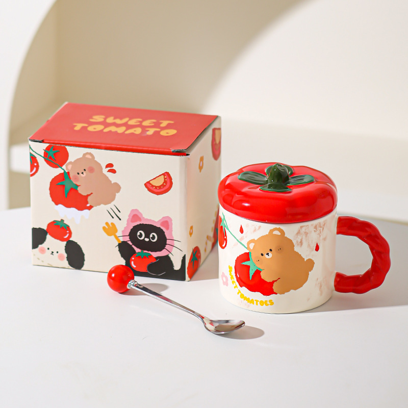 Tazas de cerámica de marcas, tazas de agua lindas, tazas de regalo de cumpleaños con tazas de café cubiertas, tazas de desayuno
