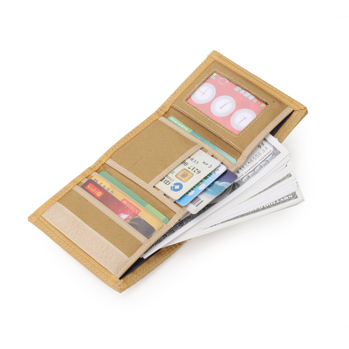 2023 nueva moda retro corto jemiru billetera de lona tríptico estudiante tela cremallera cartera monedero titular de la tarjeta