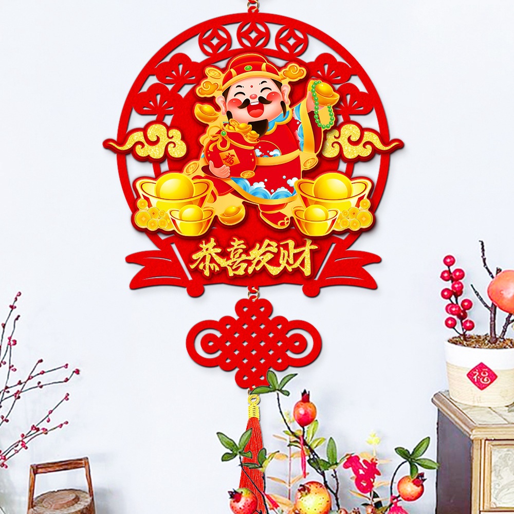 Fábrica al por mayor decoración del Festival de Primavera adornos colgantes Escena de Víspera de Año Nuevo diseño accesorios festivos adornos colgantes decoraciones de Año Nuevo