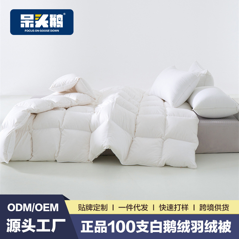 Authentic White Goose down Quilt, 100 Count, Quiet White Duck down Duvet Core, Five-Star Hotel Thickened Warm Winter Quilt