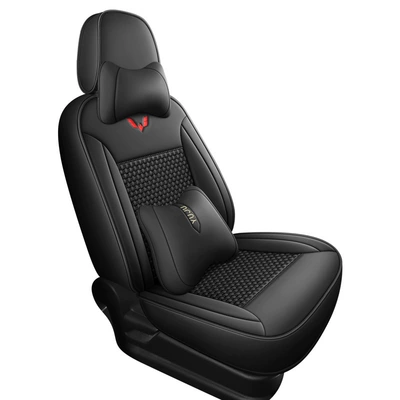 Style Wear-Resistant Car Seat Cushion – Modelə uyğun (Original) oturacaq örtükləri - mysterious-black-five-seat-luxury-rear-with-small-seat-note-the-model-year