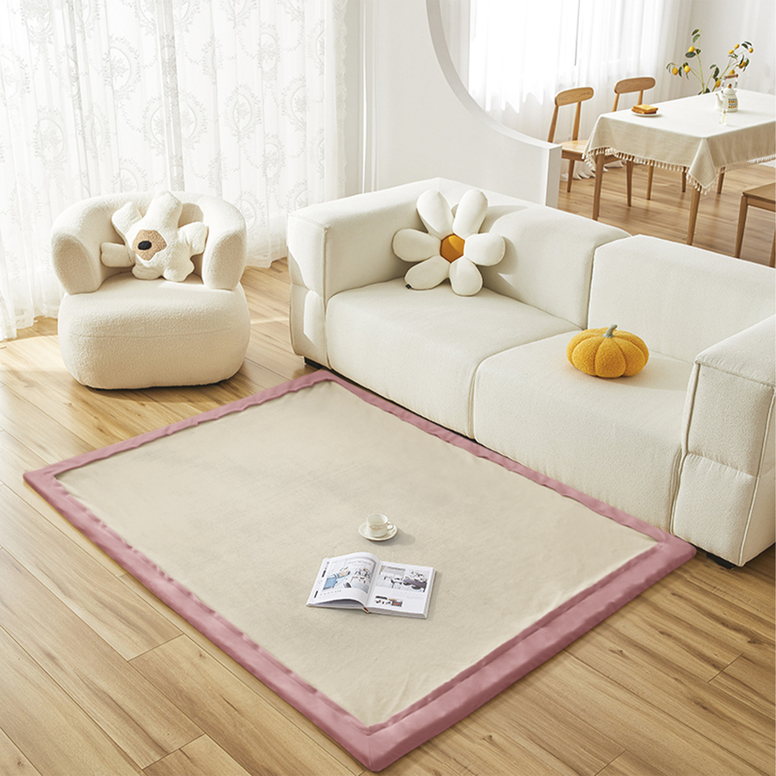 Transfronterizo personalizado con cremallera desmontable reemplazo espeso para niños anti-caída esponja trepa almohadilla de juego de arroz de cocina de arroz