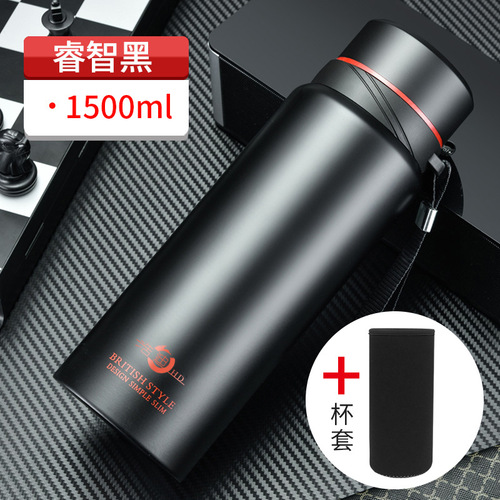 Smart thermos cup for men, large-capacity water cup, stainless steel tea cup for women, home outdoor portable kettle, large cup