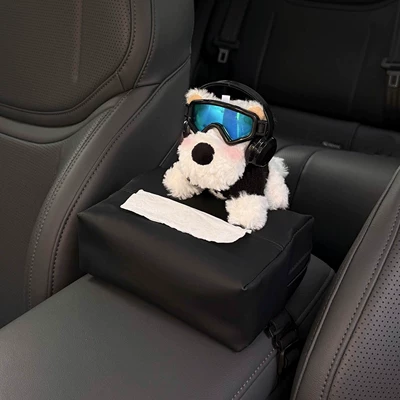 Car tissue box/set Car Tissue Box, Car Headrest - black-sweater-ski-west-highland-arrest-box-tissue-cover