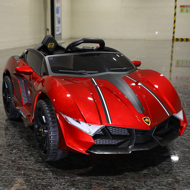 Coche eléctrico para niños, coche de control remoto de cuatro ruedas para niños, coche de juguete con batería recargable y conducción autónoma, doble batería, doble tracción.