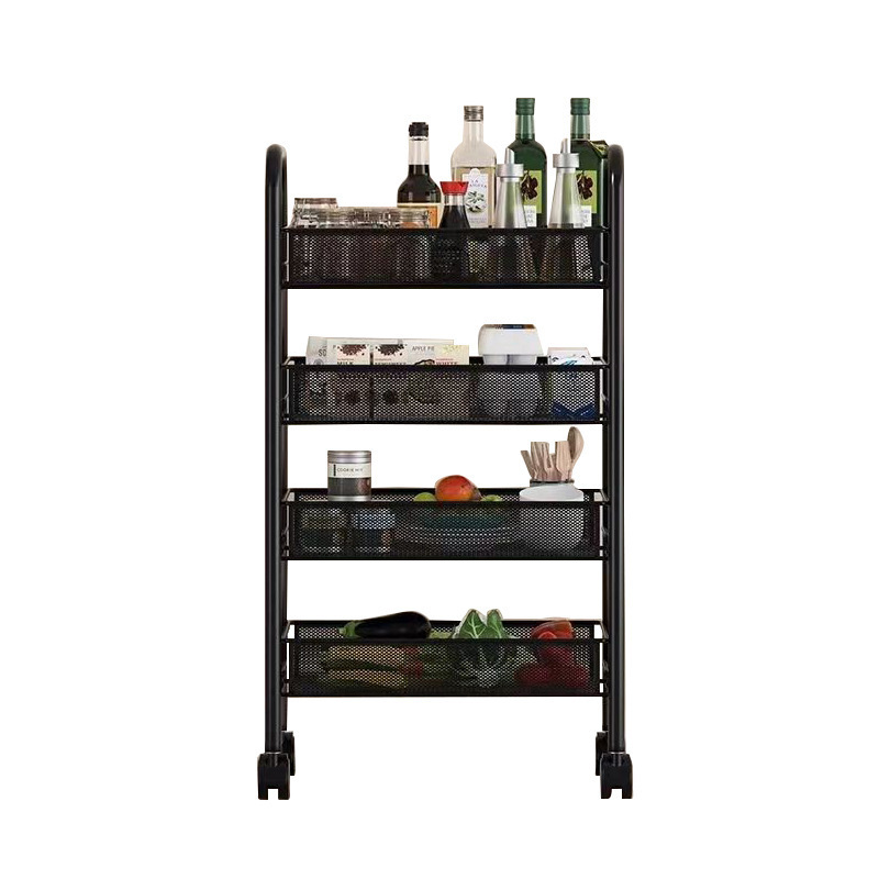 Kitchen Storage Rack Household Storage Rack Floor Multi-Layer Supplies Daquan Trolley Multifunctional Vegetable Basket 5