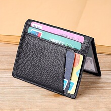 R 72952 Ultra-Thin Genuine Leather Card Sleeve ����