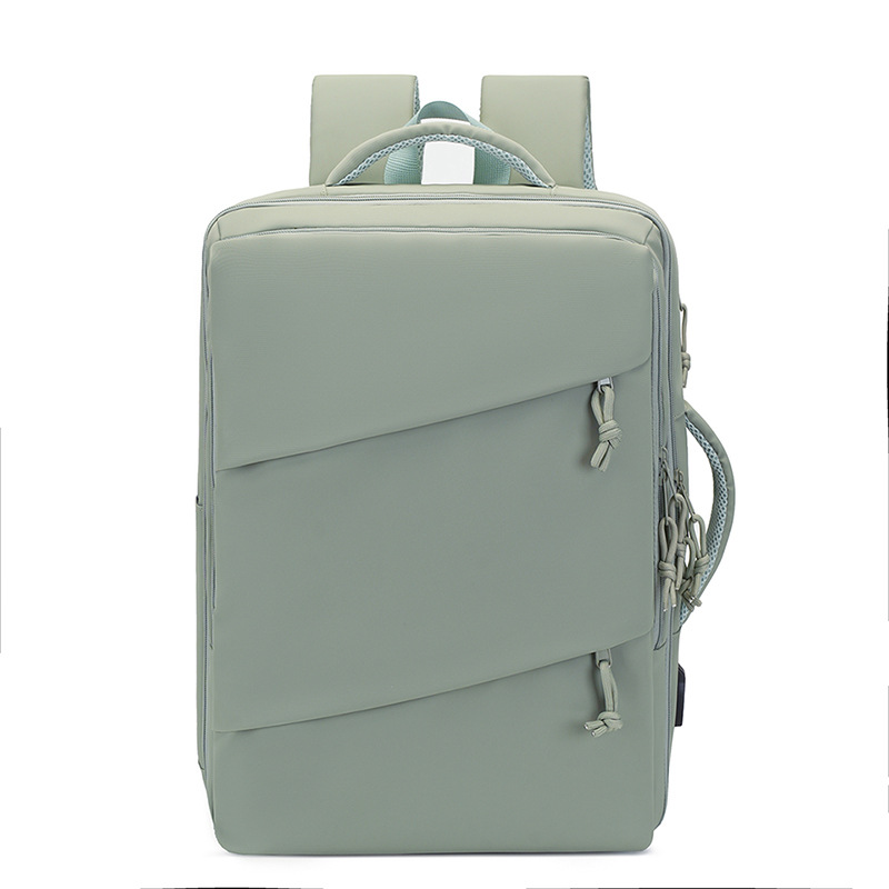 Mochila de negocios transfronterizos USB separación seca y húmeda multifuncional de salida tipo caja de abertura y cierre bolso de mano de gran capacidad