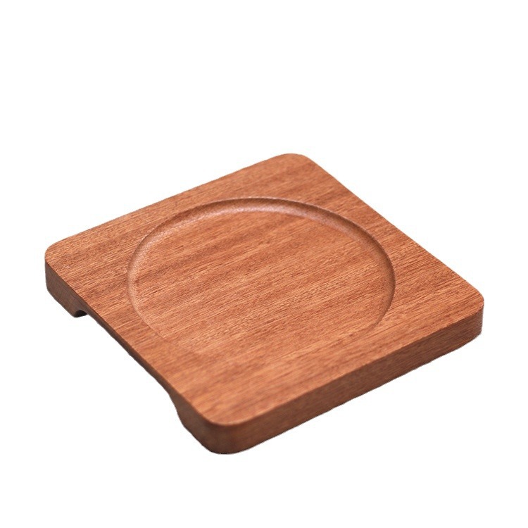 Udon sandalwood sabili mortero de madera base base bandeja de hierro a prueba de quemaduras placa de madera aislante almohadilla de madera soporte de tazón