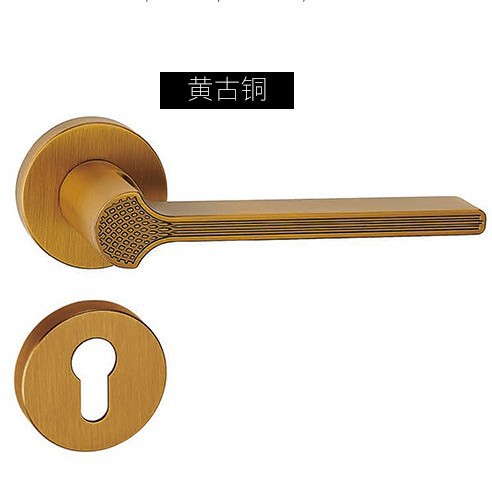 Lelang patrón simple succión magnética Mute cerradura de la puerta del dormitorio americano cerradura de la puerta interior manija sólida cerradura dividida