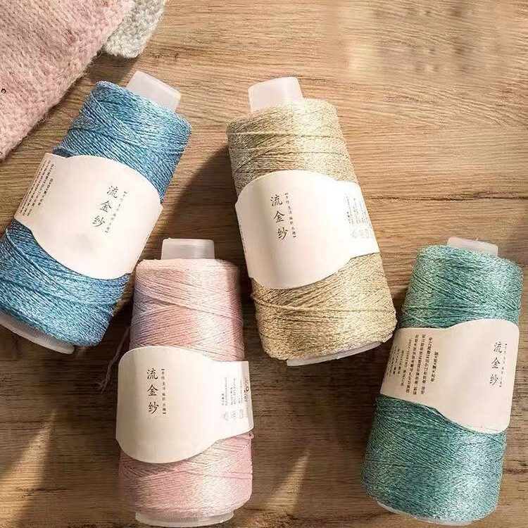 Gold and Silver Thread, Golden Yarn for Handmade DIY Knitting Scarves, Shawls, Sweaters, and Yarn for All Seasons, Wholesale Yarn Balls Gold and Silver Thread, Golden Yarn for Handmade DIY Knitting Scarves, Shawls, Sweaters, and Yarn for All Seasons, Wholesale Yarn Balls