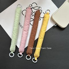 携帯電話のストラップの短いタイプの綿のストラップの新型の柔らかい布の芸の手首のカバンのアクセサリーの携帯の通用するインサートの潮