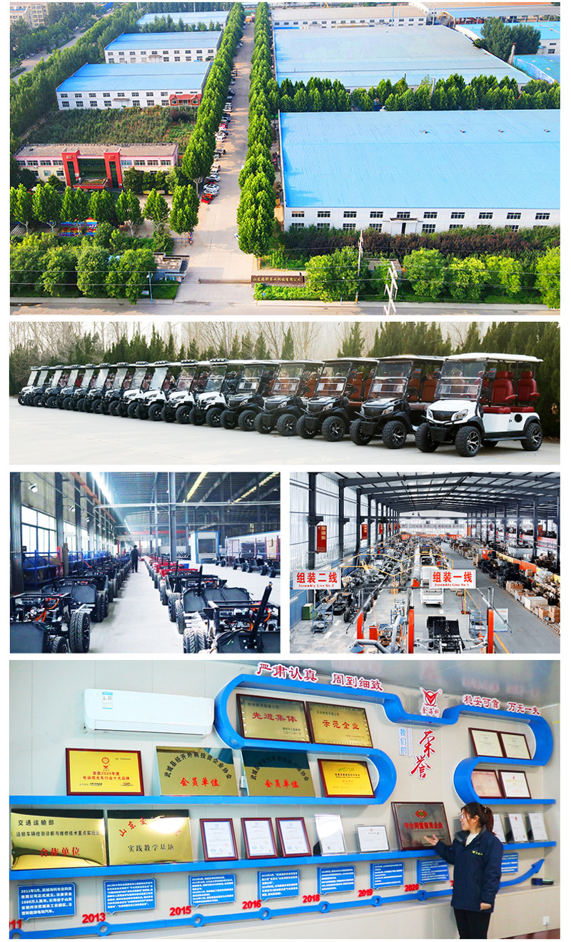 Electric Golf Cart, Open-Top Four-Wheel Tourist Electric Sightseeing Car, Hotel Resort Campus Shuttle Bus