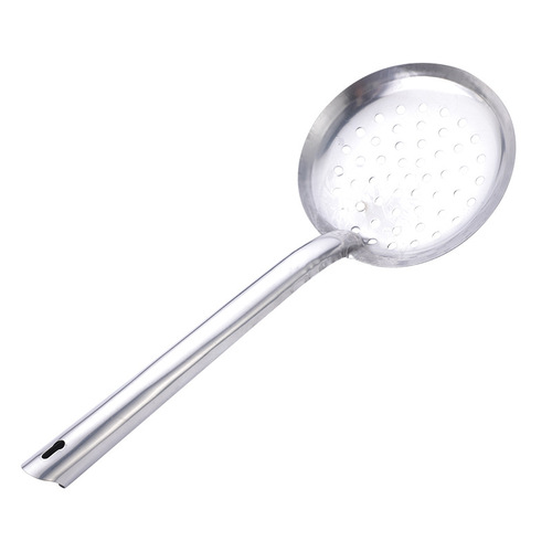 Wholesale stainless steel dumpling scoop, deep-frying scoop 14.16.18.20 cm noodle scoop, large oil grid scoop