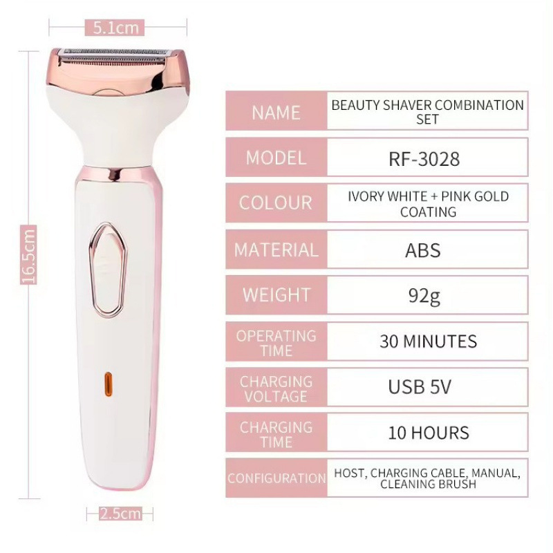 afeitador eléctrico transfronterizo femenino de cuidado privado damas todo en uno axilar vello pubial aparato de recorte y eliminación image 3