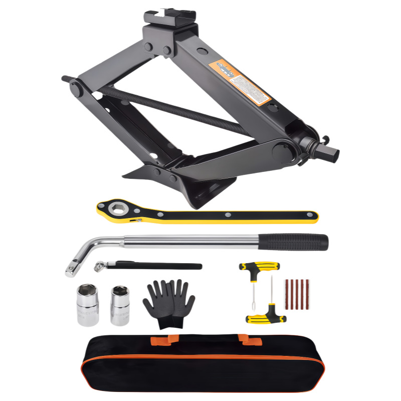 Universal Car Jack Kit Universal Auto Emergency Kit Car Repair Tire Change (Repair kit) - jack-tire-repair-kit