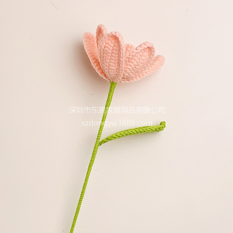 玫瑰花编织花束假花手工钩针仿真花毛线花朵成品情人节教师节礼物|undefined