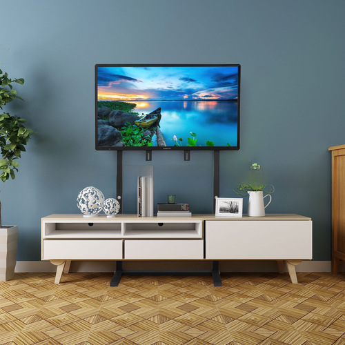 UNHO Teaching Screen Electronic Whiteboard Mount, Height-Adjustable 32-100 Inch TV Stand, TV Stand Floor Stand