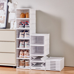 Folding shoe box, installation-free, transparent storage, one-pull and use box, all-in-one shoe cabinet, shoe rack, sneaker artifact