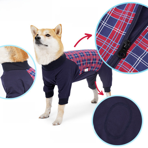 Cross-border new winter dog neutering suit for large and medium-sized dogs, full coverage, injury recovery, weaning dog suit, warm postoperative suit