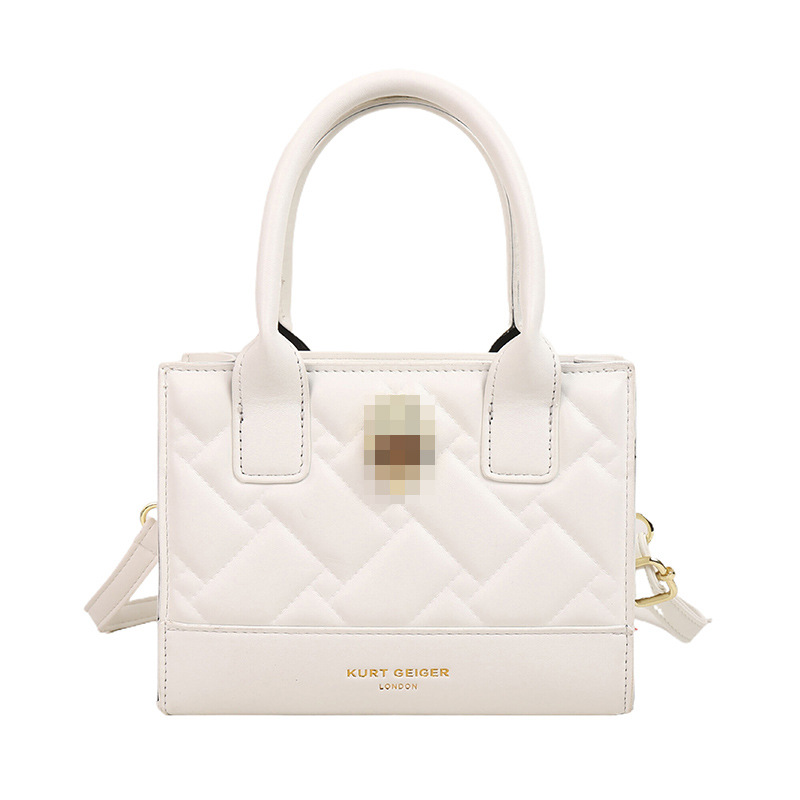 Bolso de PU transfronterizo nueva tendencia charol rombo pequeño cuadrado bolso de mensajero de un solo hombro de alta gama de nicho