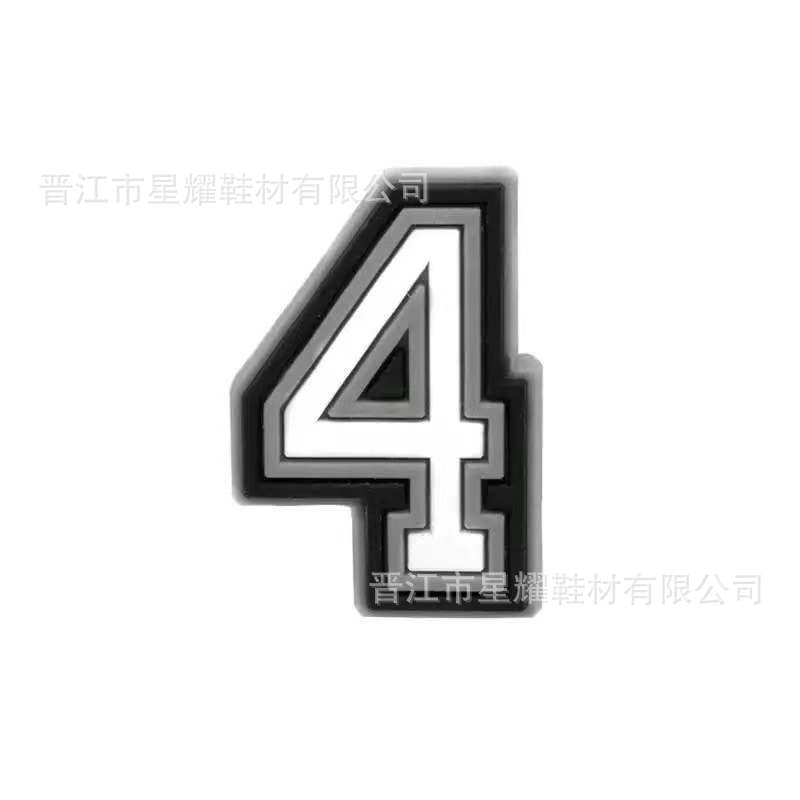 En stock agujero zapatos accesorios PVC plástico gota zapato flor zapato hebilla zapato decoración carta número 37 correa de muñeca hebilla decorativa flor