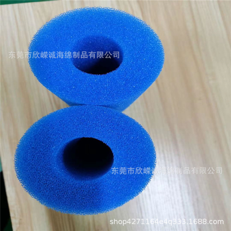 暖管蓝色圆柱形海绵柱洗泵机泵车实心清洗条码机传墨吸油墨轮海绵