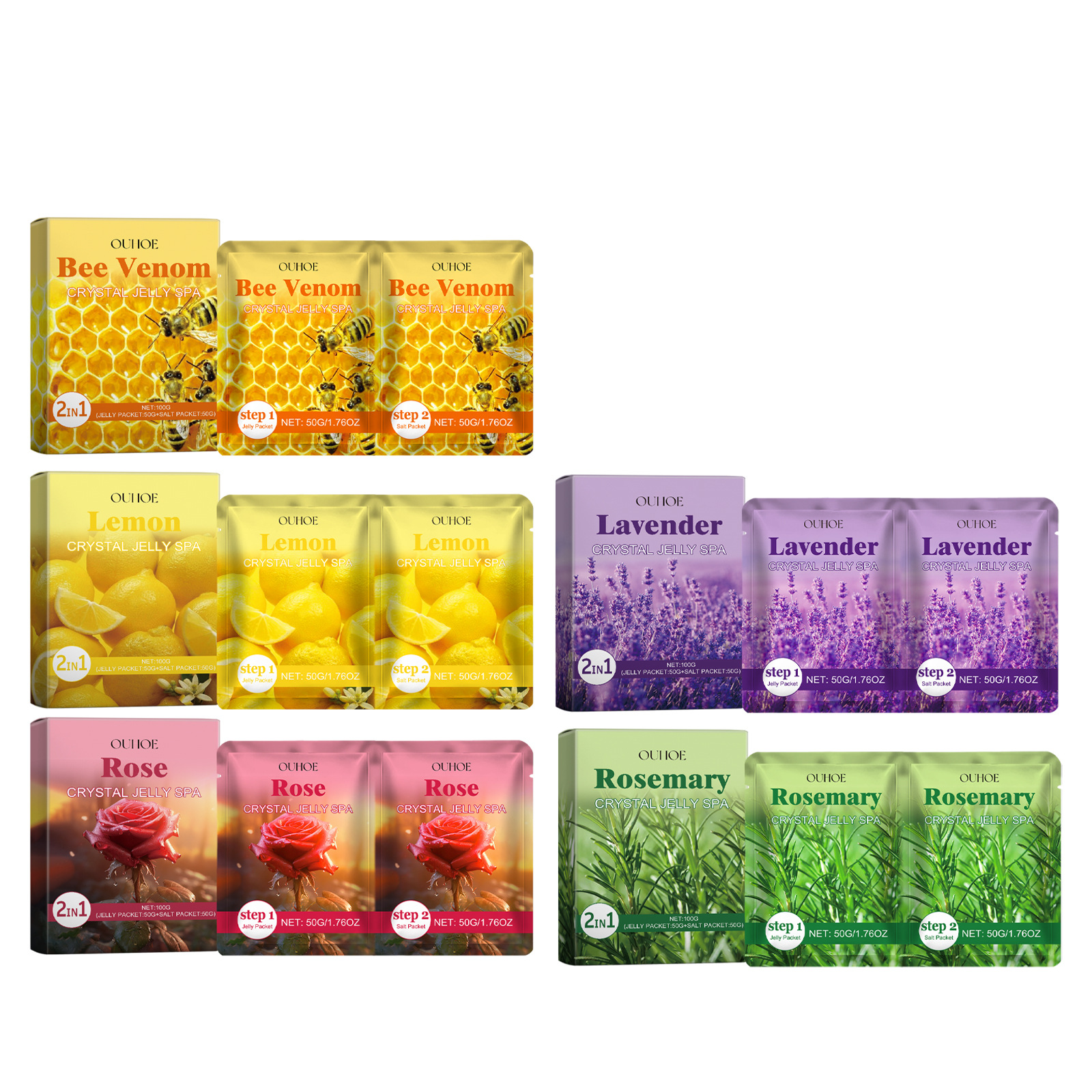 Serija Foot Crystal Mud, čiščenje stopal, vlaženje in pomlajevanje kože, zaščita stopal in namakanje stopal_voghion.com