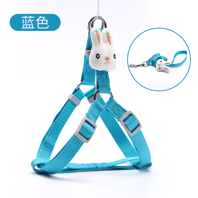 Cuerda de perro mascota correa de hombro ajustable correa de pecho de perro pequeño y mediano perro de dibujos animados anti-rotura chaleco cuerda de tracción